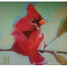 Peinture abstraite rouge d&#39;oiseau